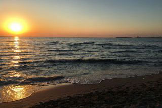 Tramonto in spiaggia